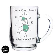 Personalised Purple Ronnie Christmas Elf Tankard